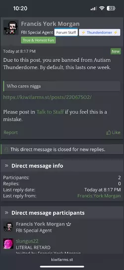 Ban from Thunderdome preventing Mass Debates access