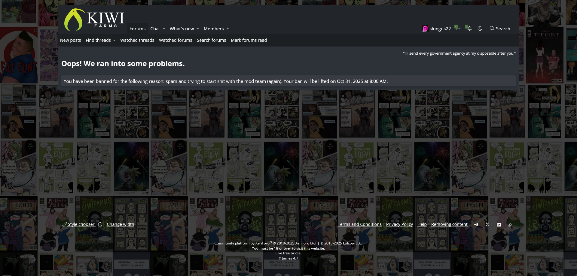 38-day ban screenshot
