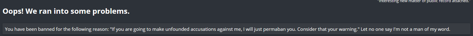 Permanent Ban Screenshot