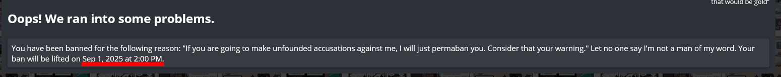 Ban reduced to September 1st